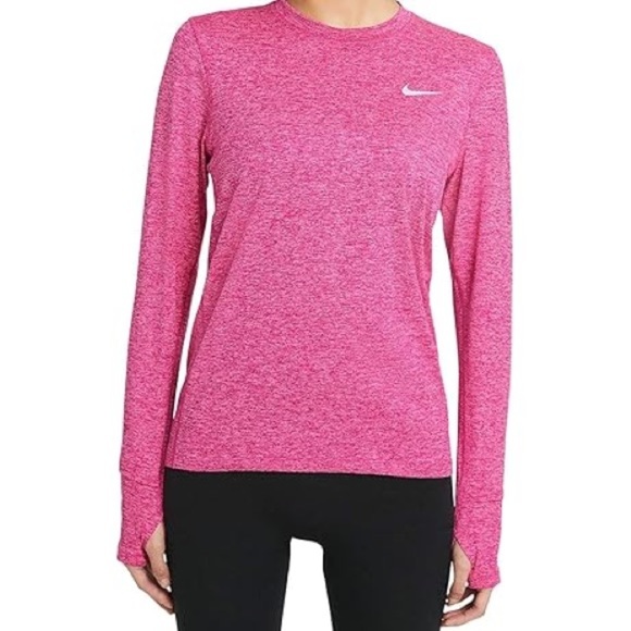 Nike Tops - Nike Heathered Pink Long Sleeve Top size XS